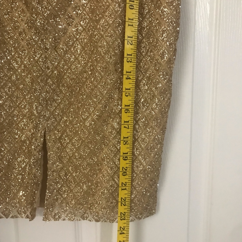 l’atiste Gold Glitter Pencil Skirt-size L - Picture 7 of 9